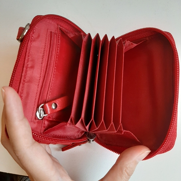 Danier Genuine Leather Red Mobile/Wallet Crossbody - Picture 15 of 15